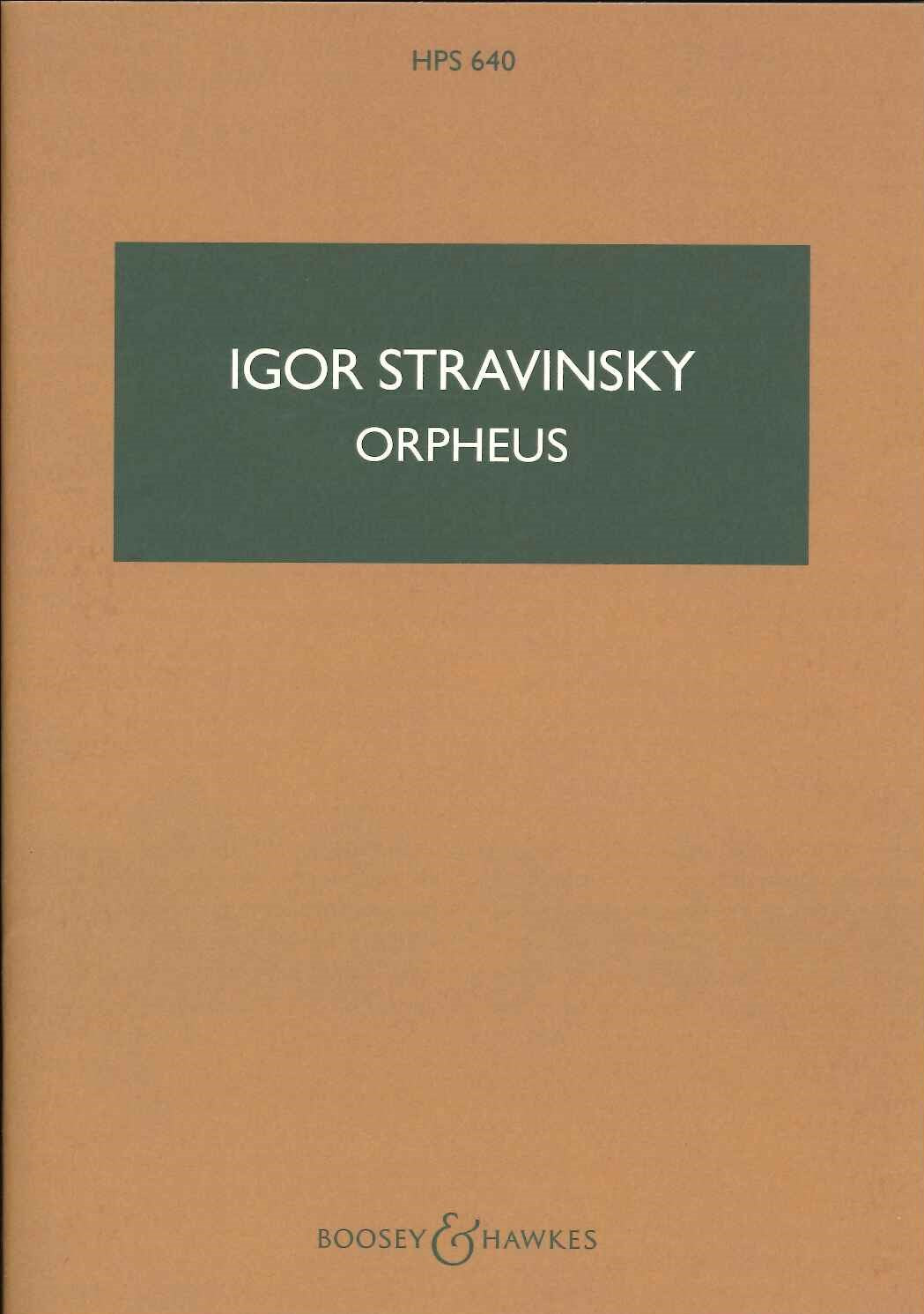 Stravinsky, Orpheus: Ballet in 3 Scenes (Boosey)