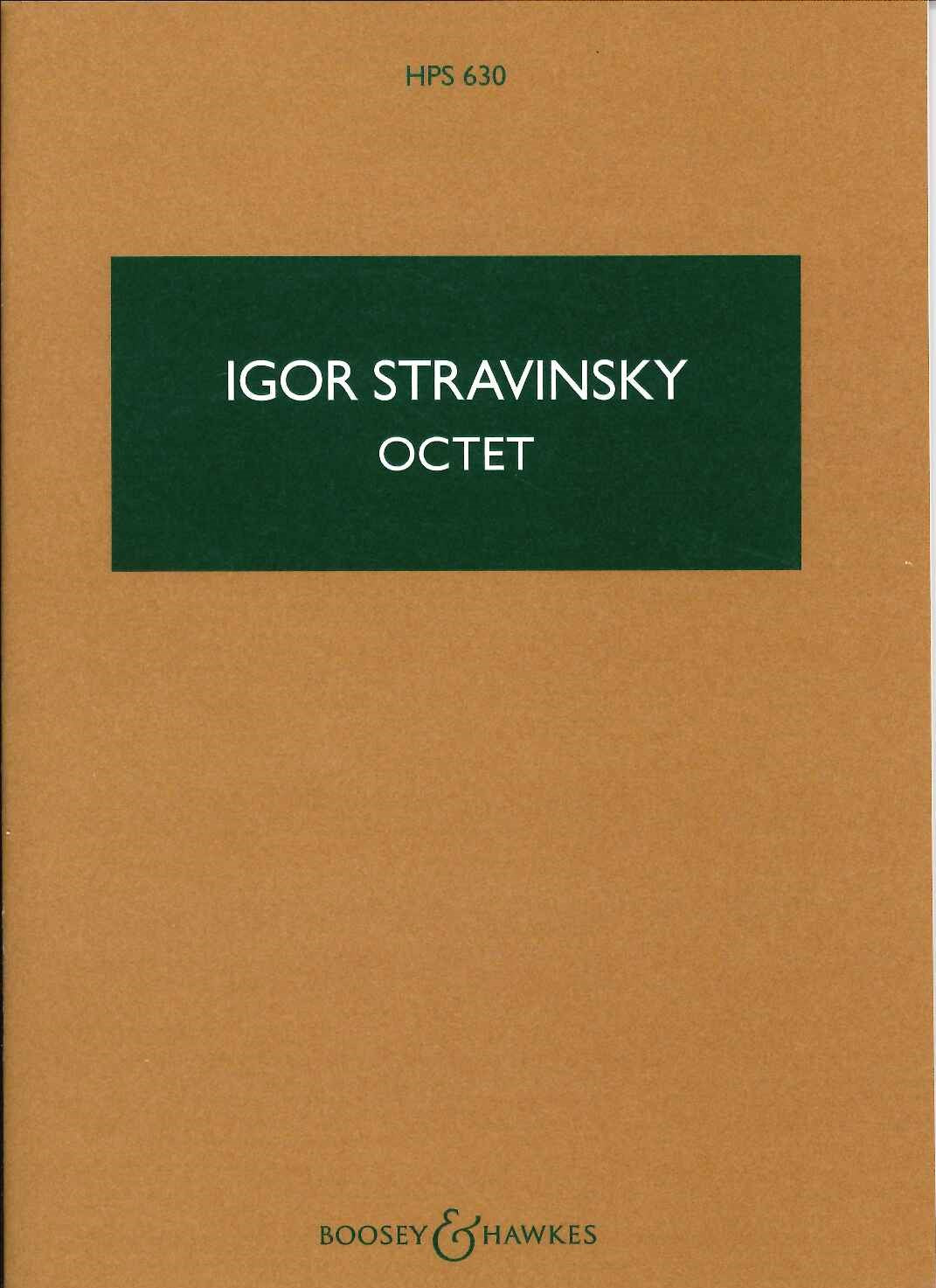 Stravinsky, Octet for winds (rev. 1952) (Boosey)