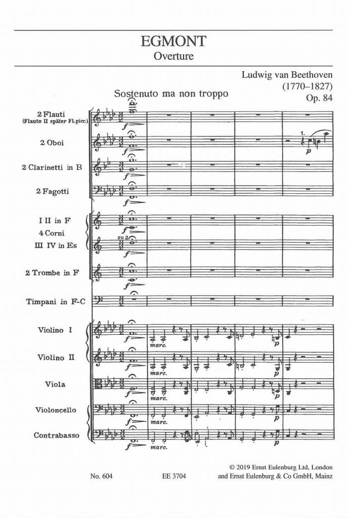 Beethoven, Ov. op. 84 Egmont (Eulenburg)