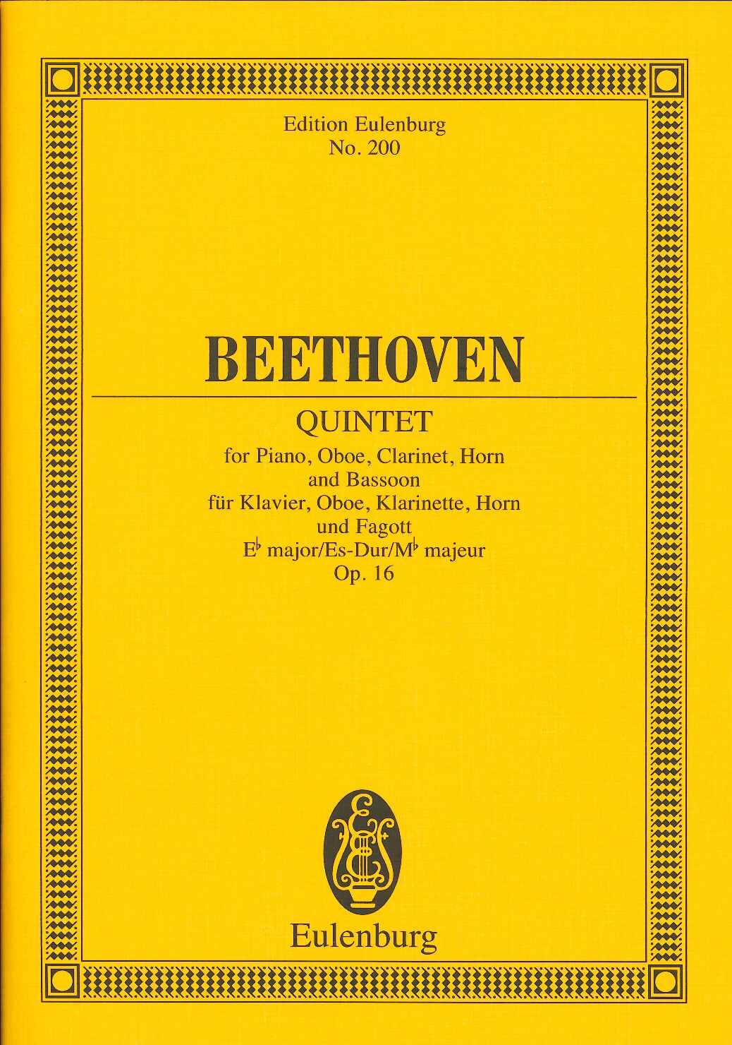 Beethoven, Quintet op. 16 in Eb (Wind,Pf (Eulenburg)