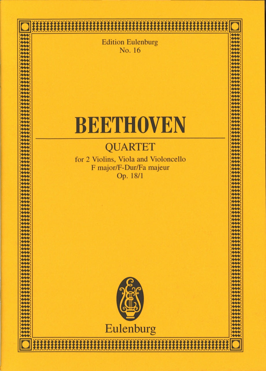 Beethoven, String Quartet op. 18/1 (Eulenburg)