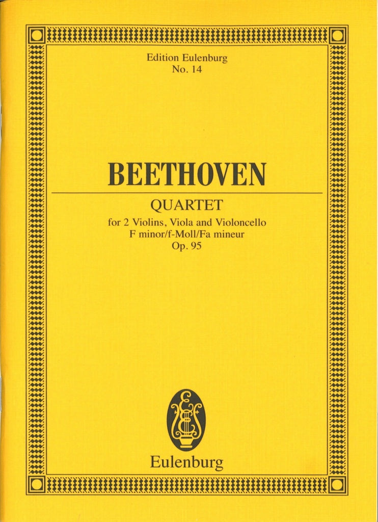 Beethoven, String Quartet op. 95 in f (Eulenburg)