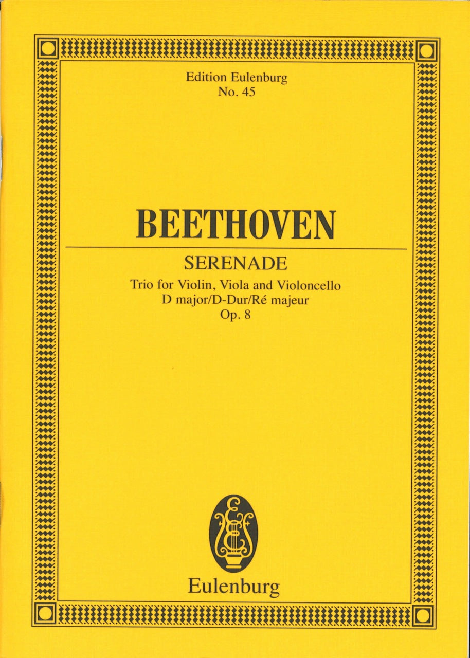 Beethoven, String Trio op. 8 'Serenade' (Eulenburg)