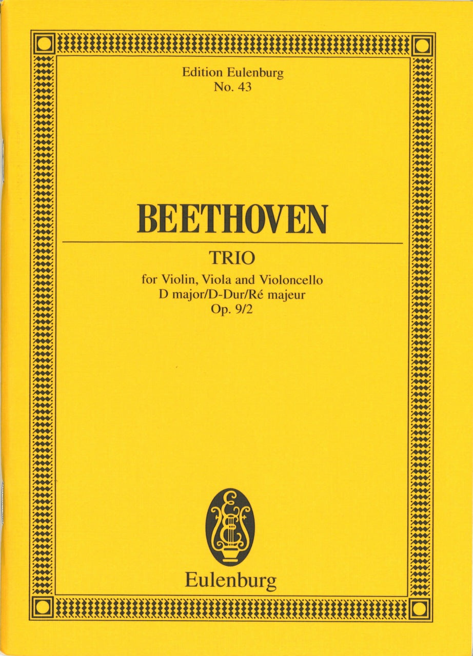 Beethoven, String Trio op. 9/2, D major (Eulenburg)