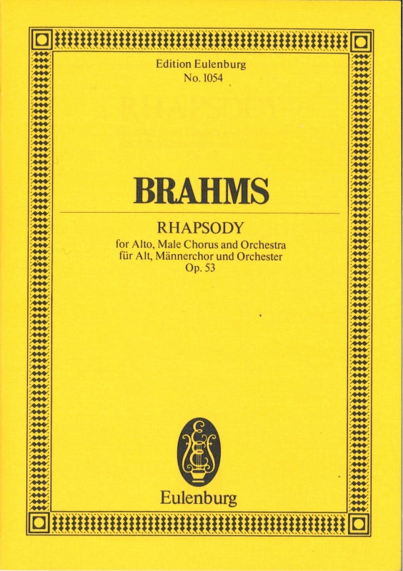 Brahms, Alto Rhapsody op. 53 (Eulenburg)