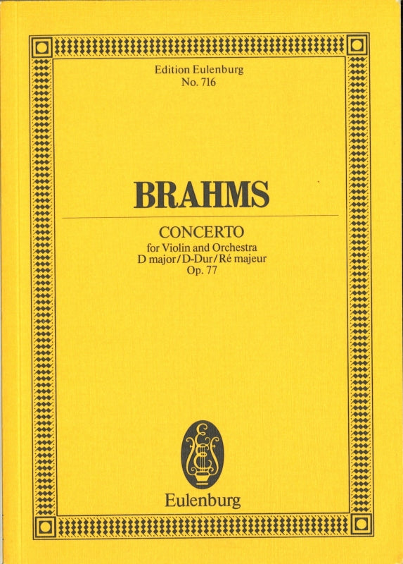 Brahms, Concerto for Violin in D op. 77 (Eulenburg)