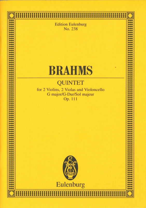 Brahms, String Quintet op. 111 in G (Eulenburg)