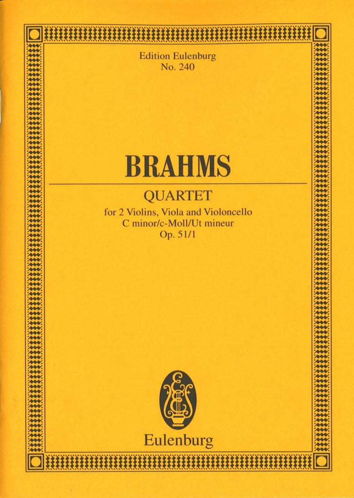 Brahms, String Quartet op. 51/1, c minor (Eulenburg)