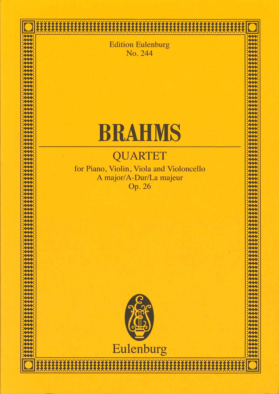 Brahms, Piano Quartet op. 26 in A major (Eulenburg)