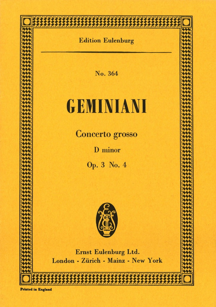 Geminiani, Concerto grosso op. 3/4 (Eulenburg)