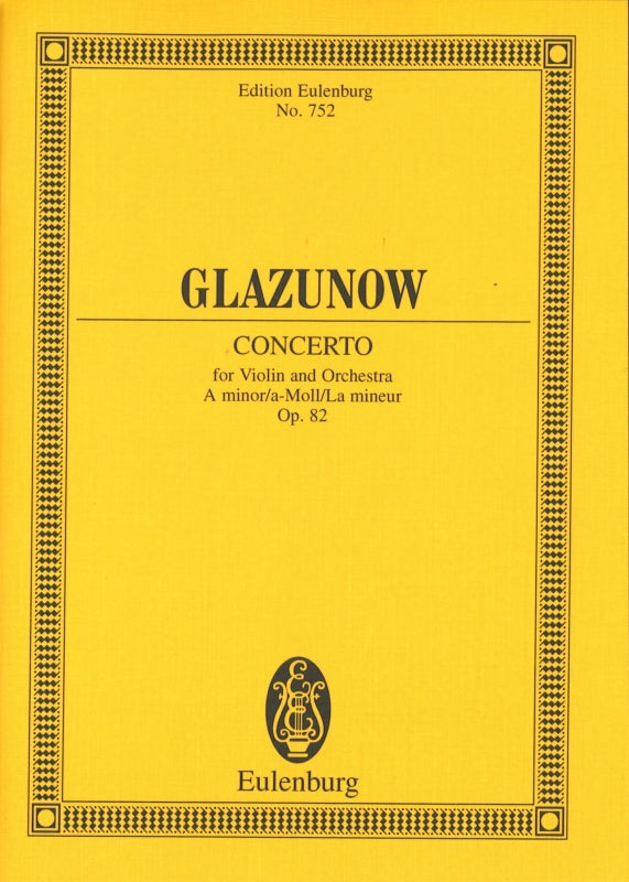 Glazunov, Concerto for Violin in a (Eulenburg)