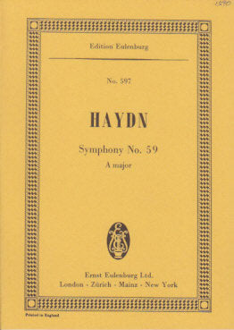 Haydn, Symphony No. 59 in A 'Fire' (Eulenburg)