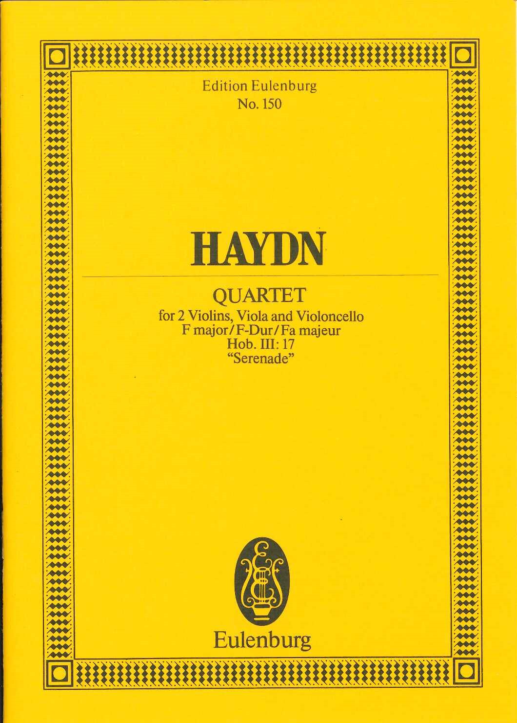 Haydn, String Quartet op. 3/5 'Serenade (Eulenburg)