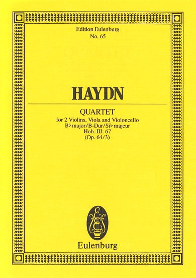 Haydn, String Quartet op. 64/3 in Bb (Eulenburg)