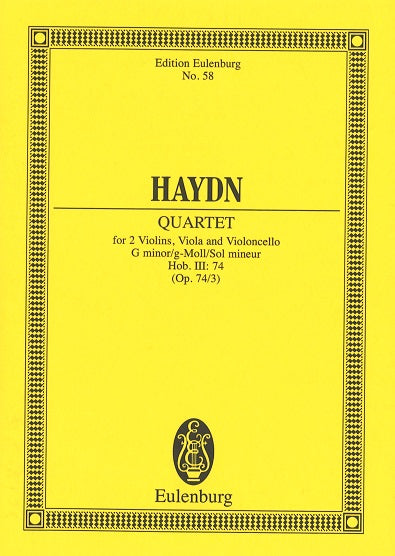 Haydn, String Quartet op. 74/3 'Rider' (Eulenburg)