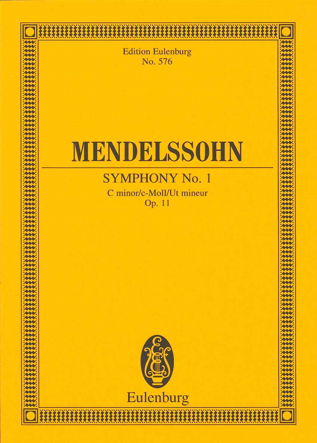 Mendelssohn, Symphony No. 1 in c, op. 11 (Eulenburg)