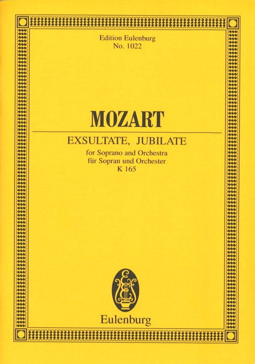 Mozart, Exsultate, jubilate KV 165(158a) (Eulenburg)