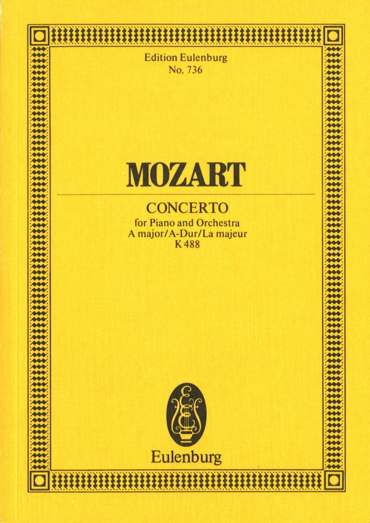 Mozart, Concerto for Piano KV 488 (Eulenburg)