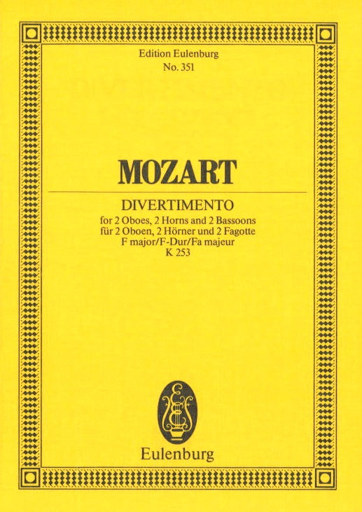 Mozart, Divertimento KV 253 in F (Eulenburg)