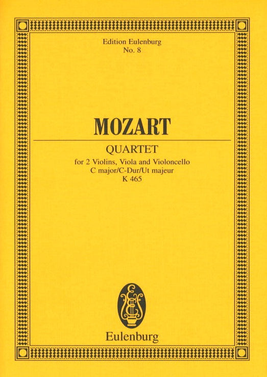 Mozart, String Quartet KV 465 Dissonance (Eulenburg)