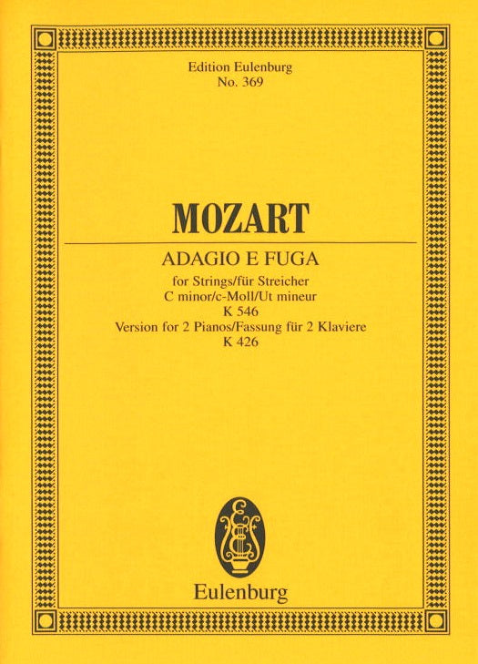Mozart, Adagio e Fuga in c KV 546/426 (Eulenburg)