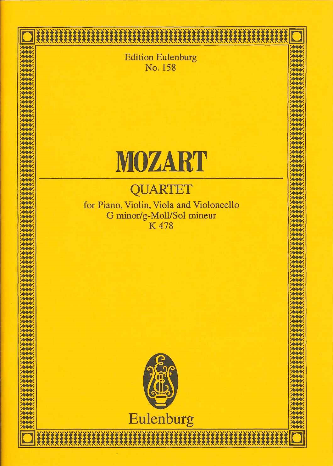Mozart, Piano Quartet KV 478 in g (Eulenburg)