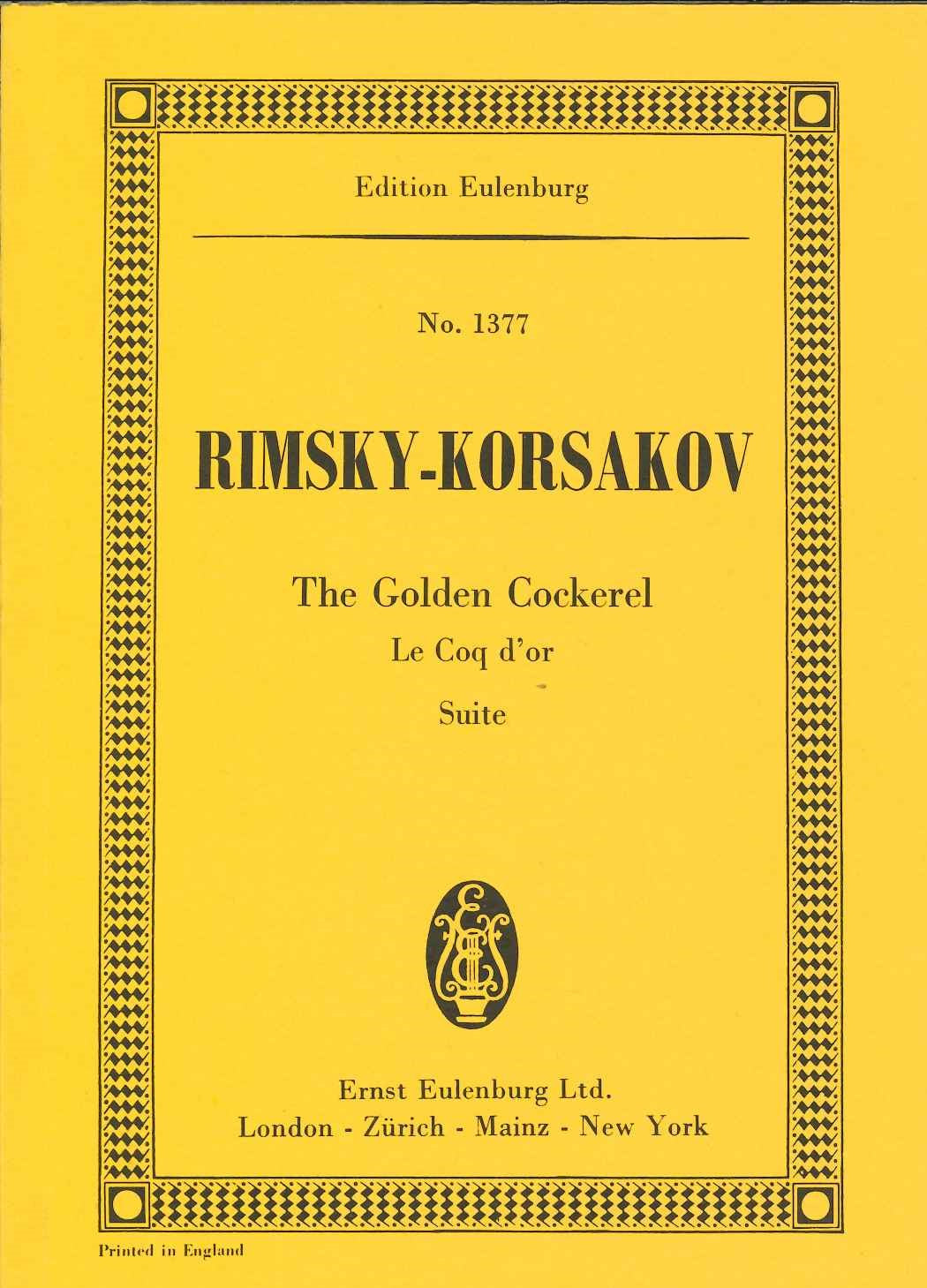 Rimsky-Korsakov, Coq d'or, Suite (Eulenburg)