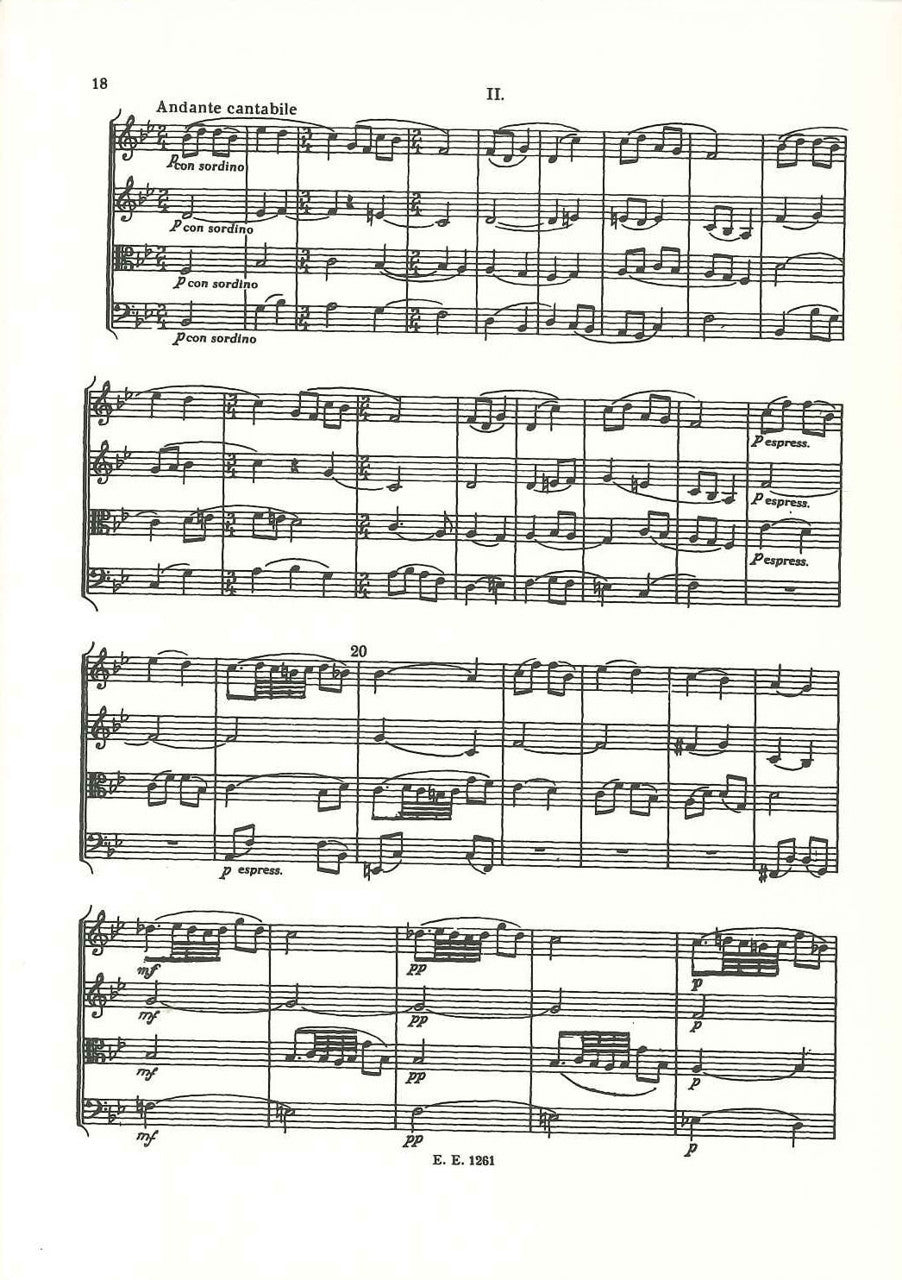 Tchaikovsky, String Quartet op. 11 in D (Eulenburg)