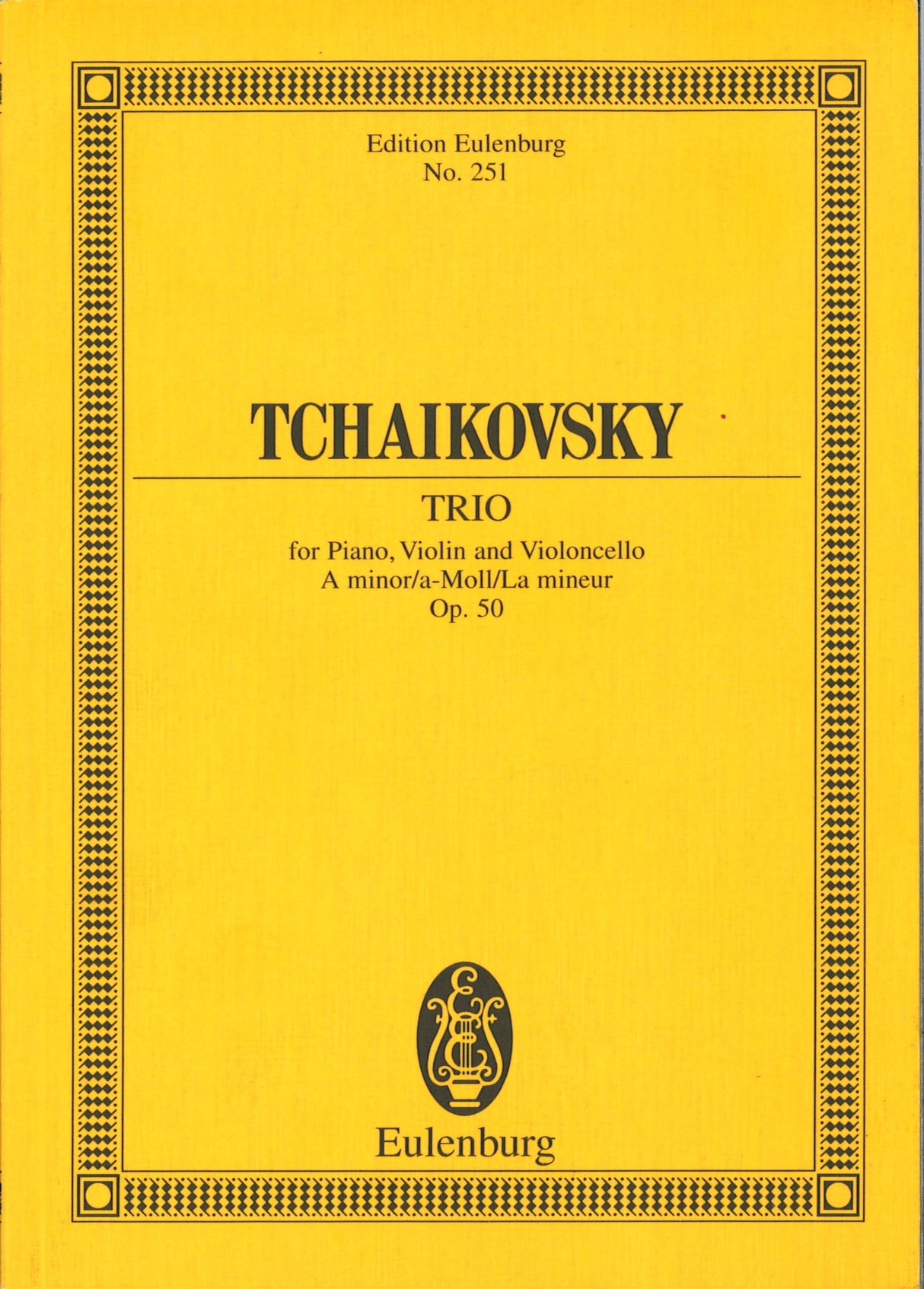 Tchaikovsky, Piano Trio op. 50 in a min. (Eulenburg)