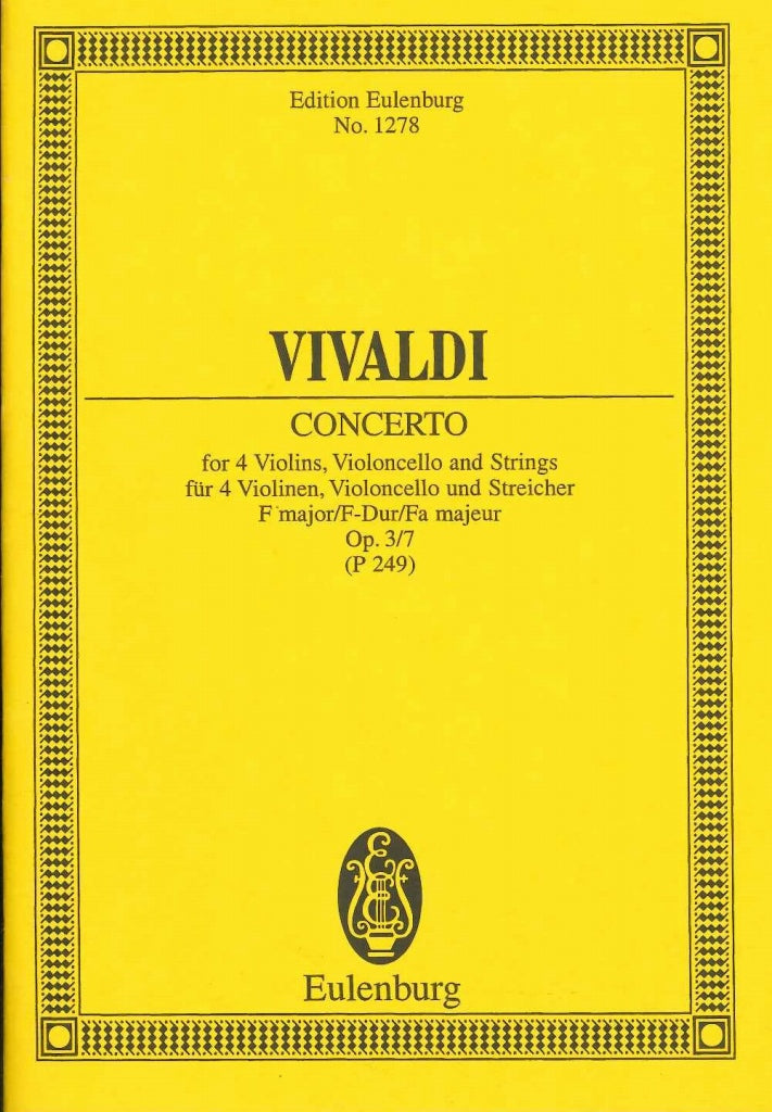 Vivaldi, Concerto op. 3/ 7 in F major (Eulenburg)