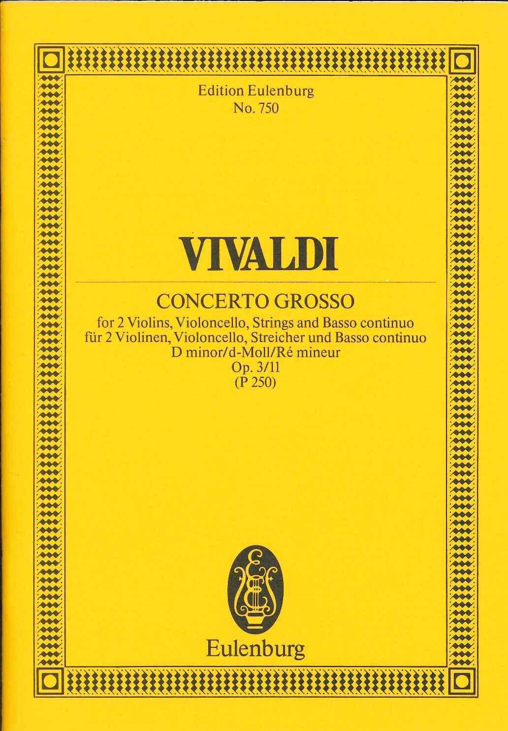 Vivaldi, Concerto op. 3/11 in d minor (Eulenburg)