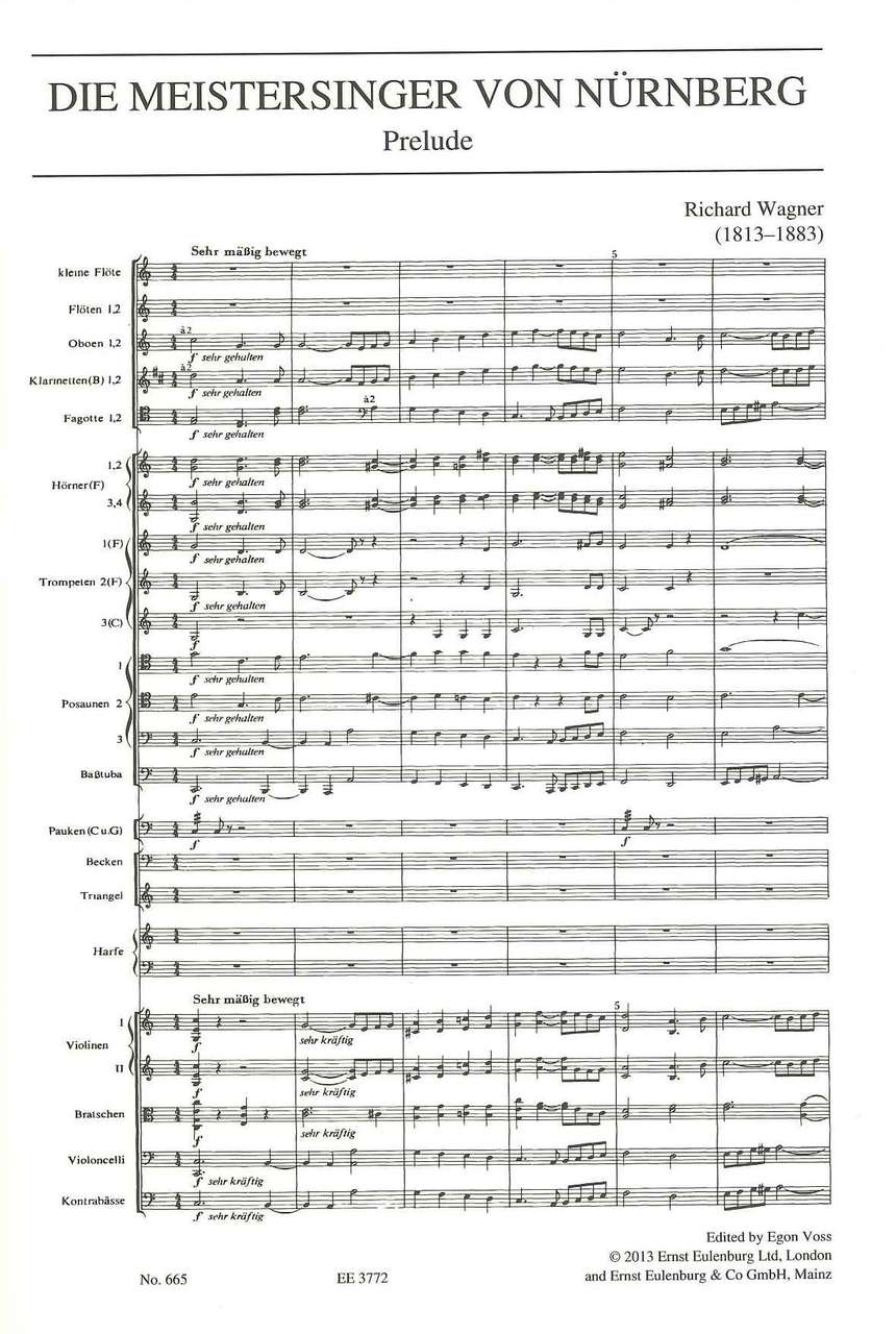 Wagner, Meistersinger, Vorspiel (Voss) (Eulenburg)