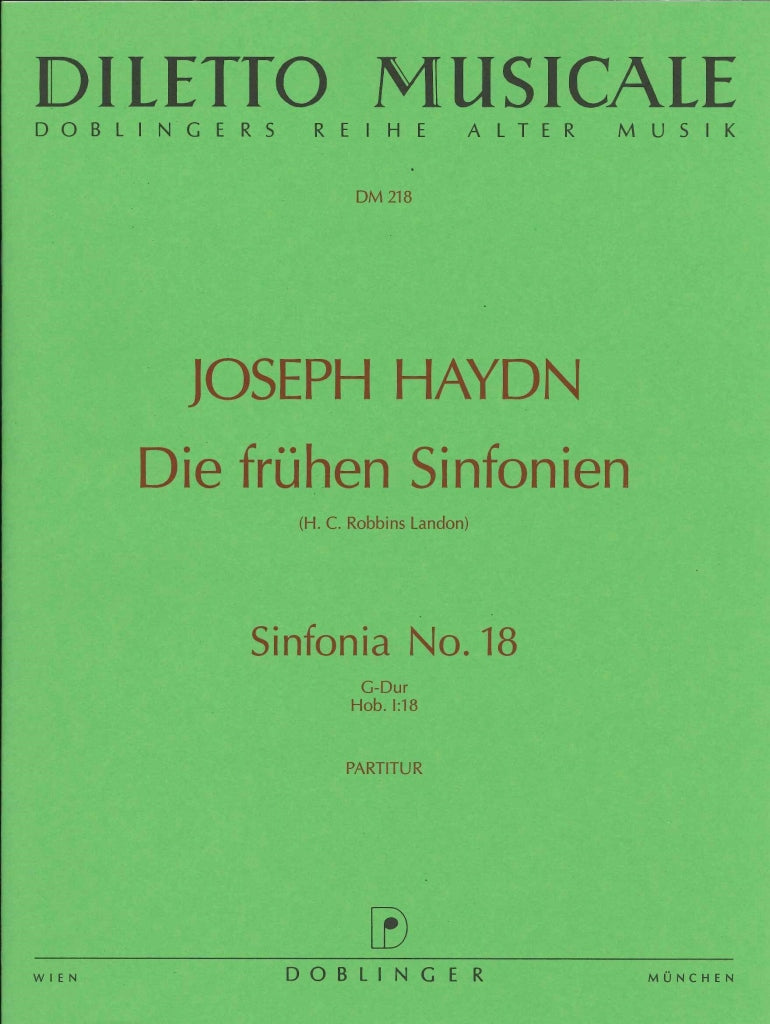 Haydn, Symphony No. 18 Full Score (Doblinger)