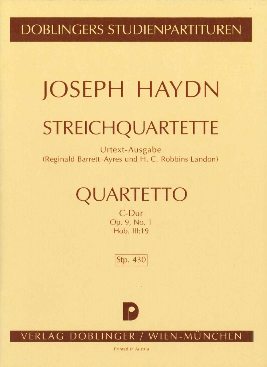 Haydn, String Quartet op. 9/1 in C (Doblinger)