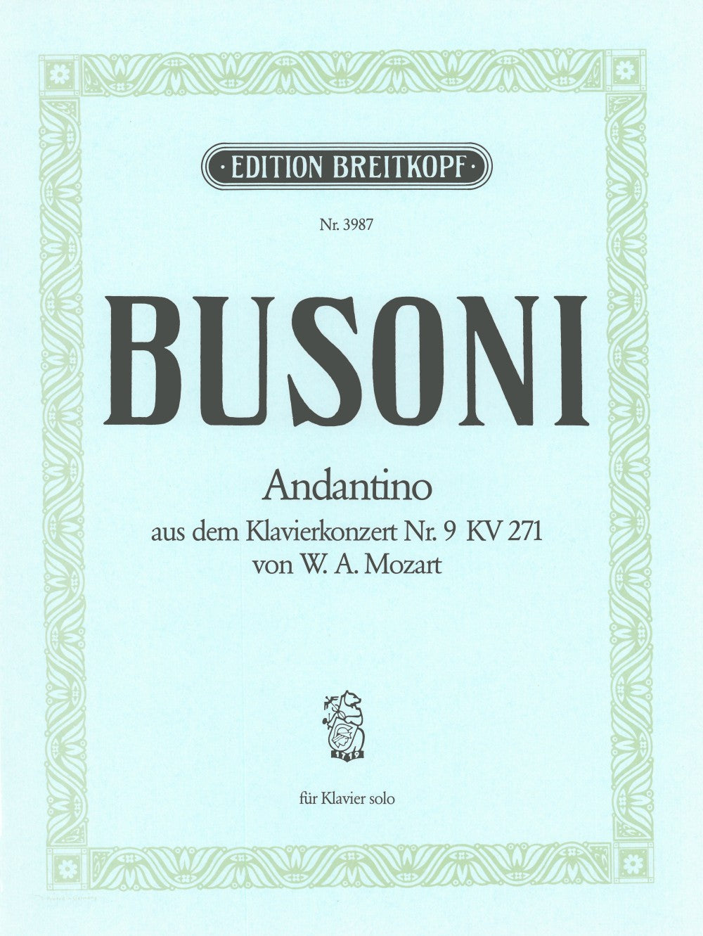 Busoni, Andantino from Mozart Conc No. 9 (Breitkopf)