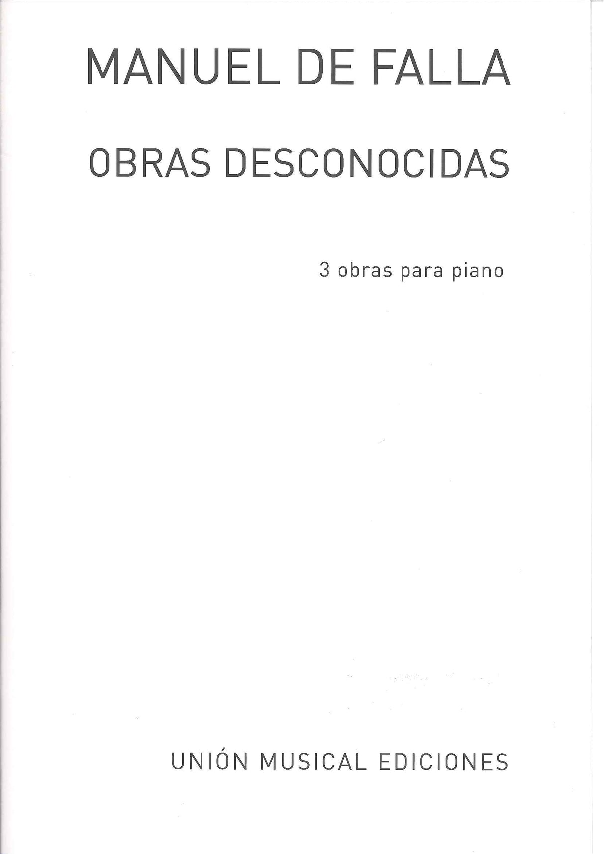 Falla, Obras desconocidas 3 (UME)