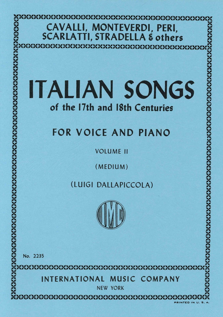 Italian Songs of 17th & 18th 2 (Med) ) (IMC)
