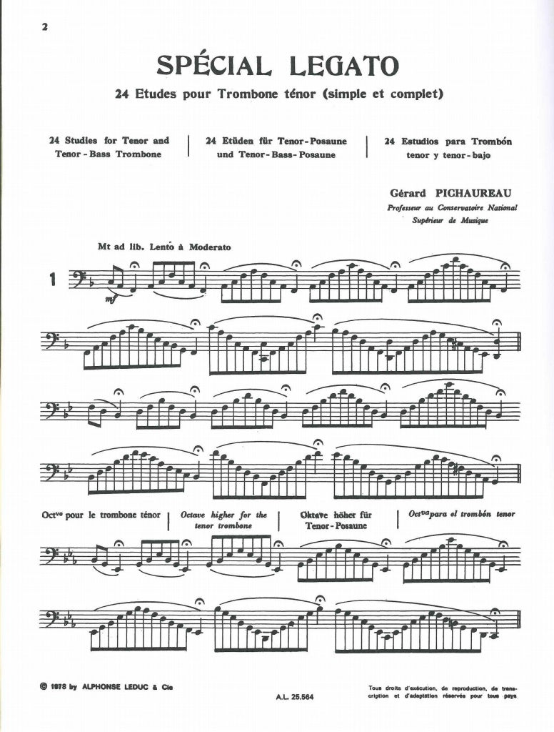 Pichaureau, Special Legato: 24 Etudes (Leduc)