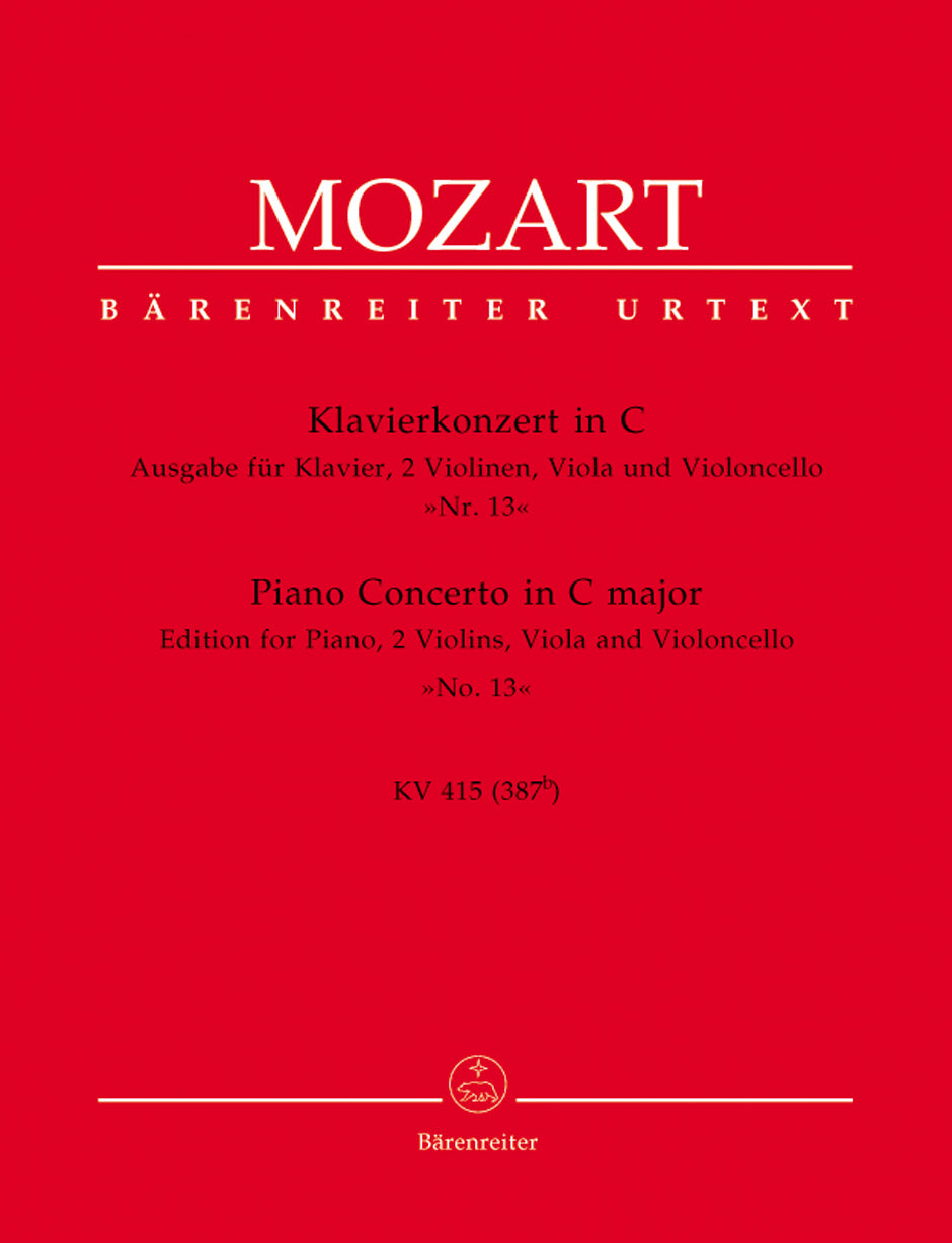 Mozart, Concerto KV 415 in C (Pf,Str) (Barenreiter)