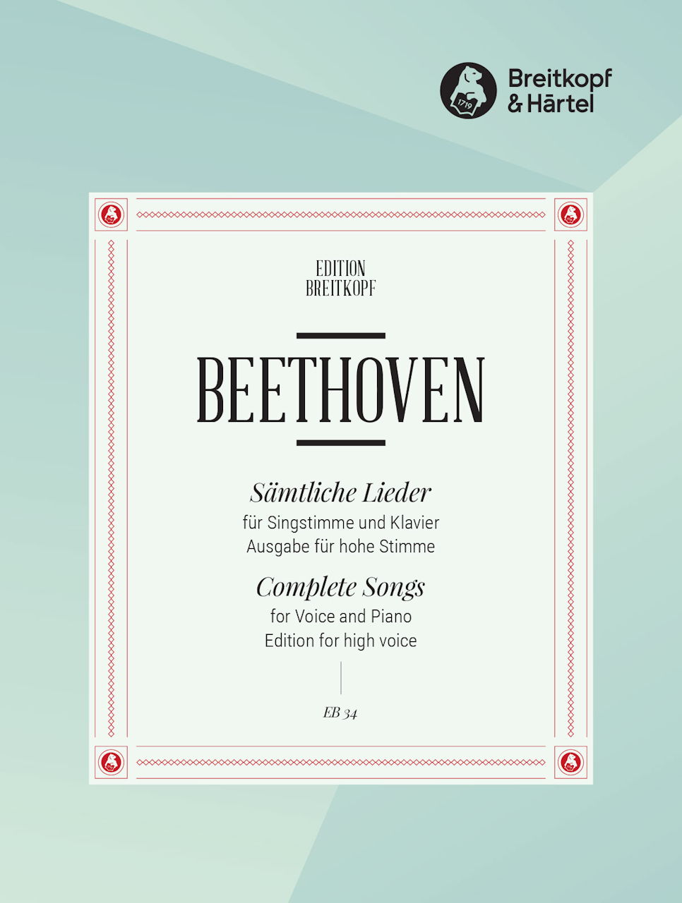 Beethoven, Samtliche Lieder (hohe) (Breitkopf)