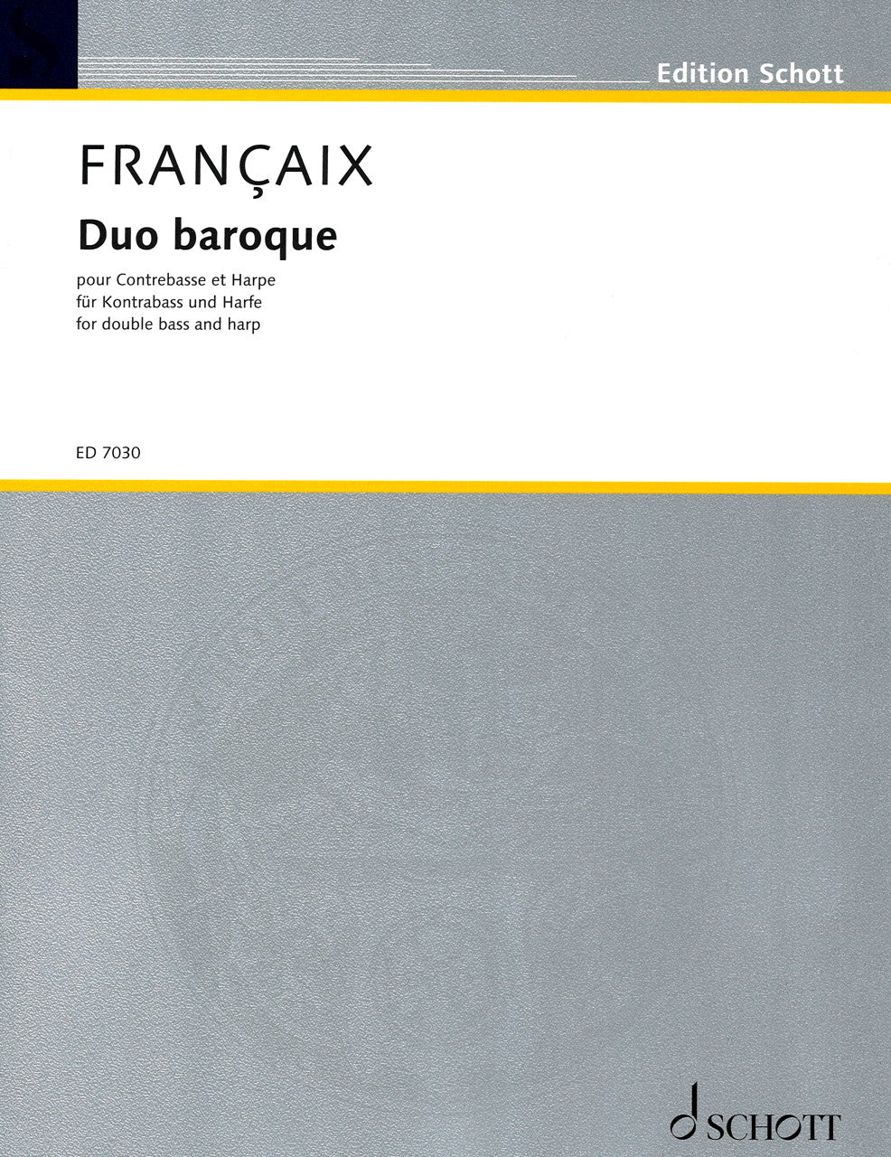 Francaix, Duo Baroque (Kb,Hfe) (Schott)