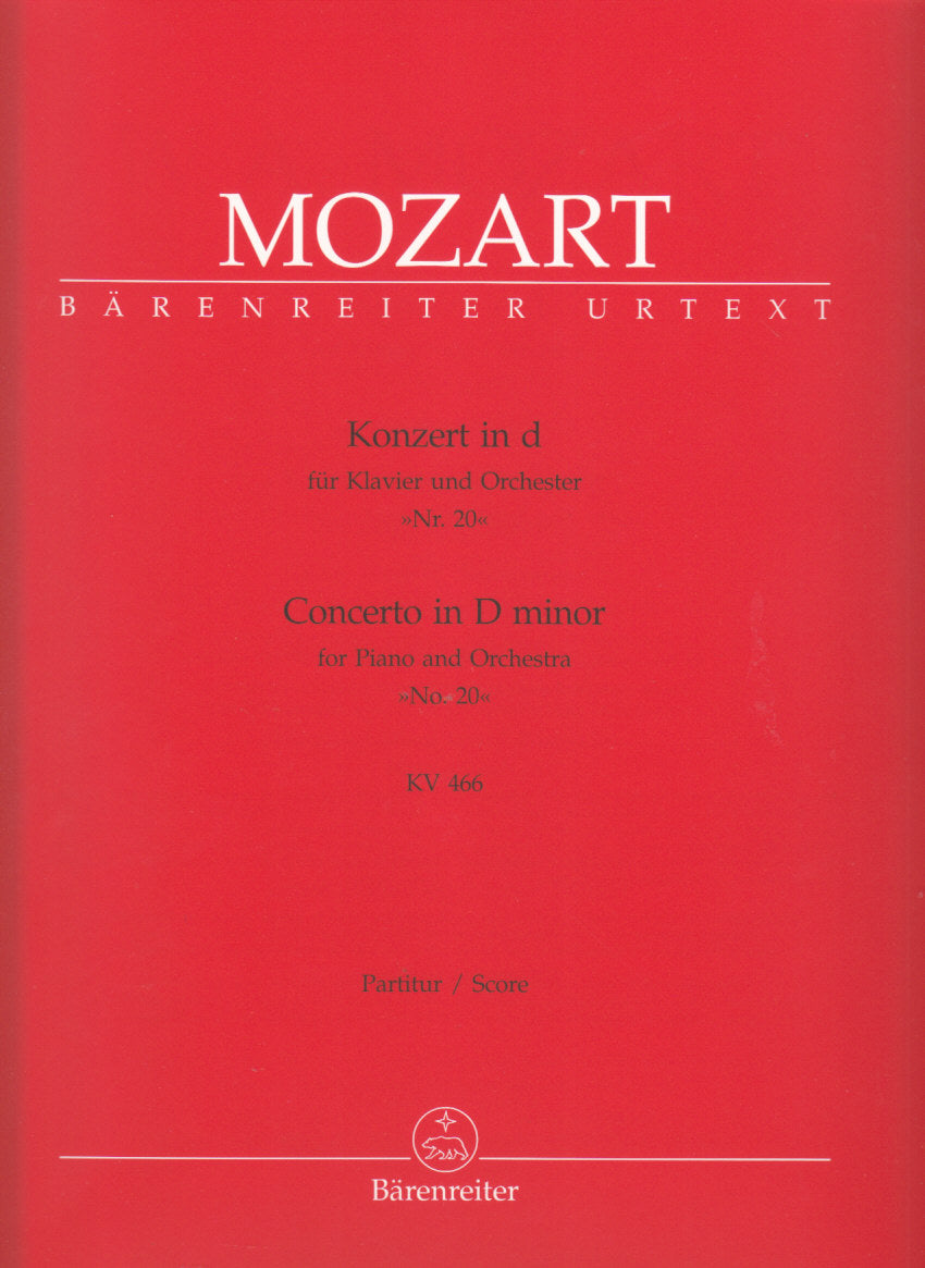 Mozart, Concerto KV 466 Full Score (Barenreiter)
