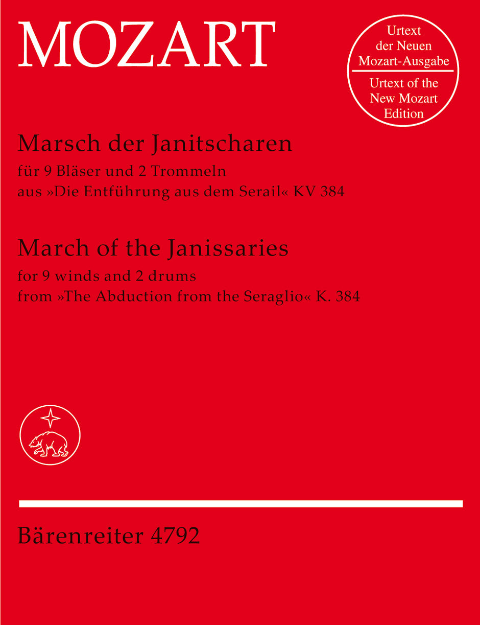 Mozart, Marsch der Janitscharen KV. 384 (Barenreiter)