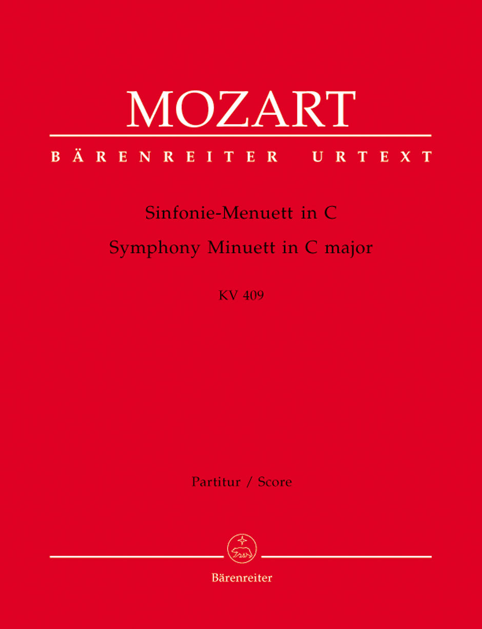 Mozart, Sinfonie-Menuett in C, KV 409 (Barenreiter)