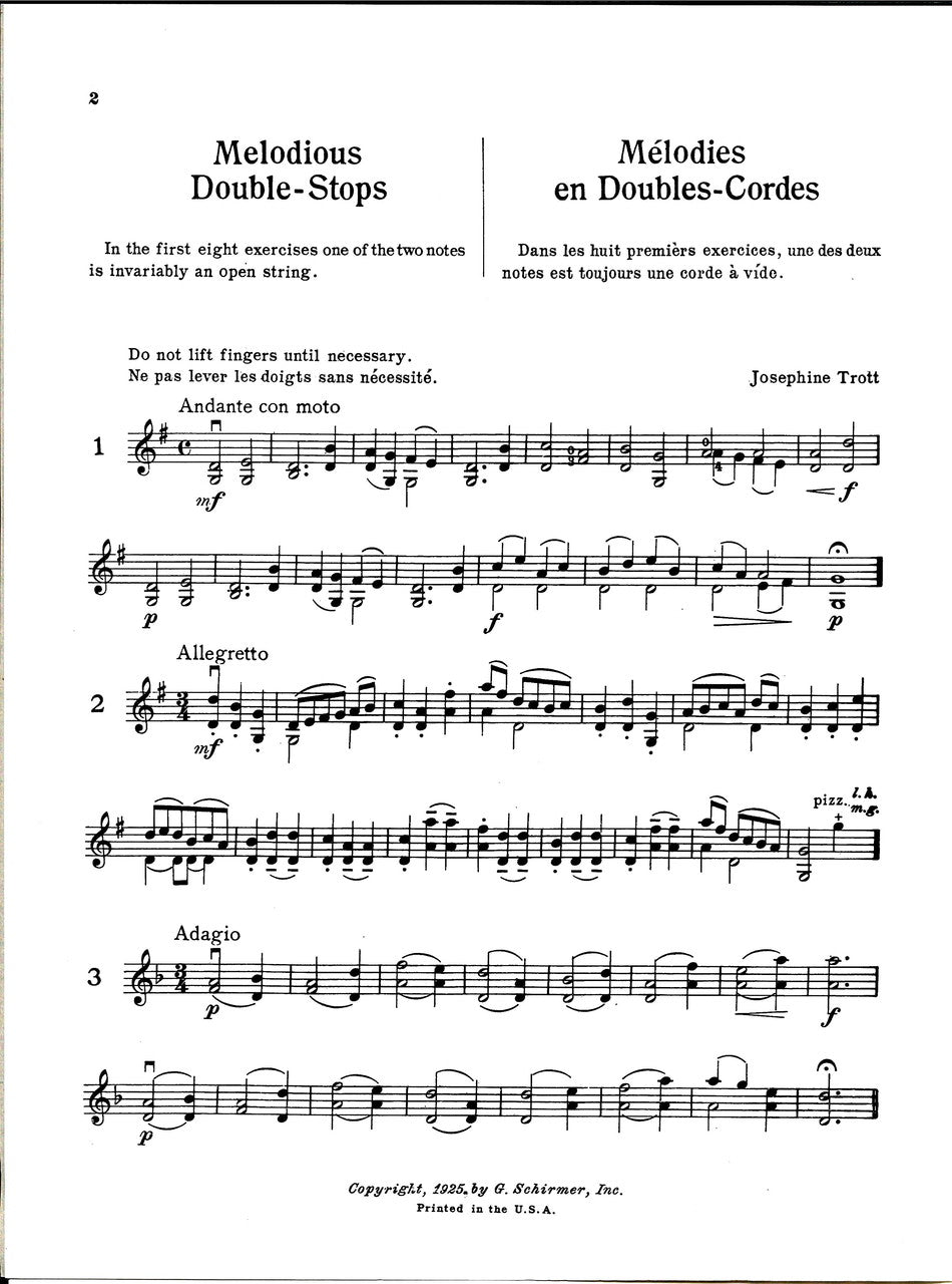 Trott, Melodious Double-Stops 1 (G.Schirmer)