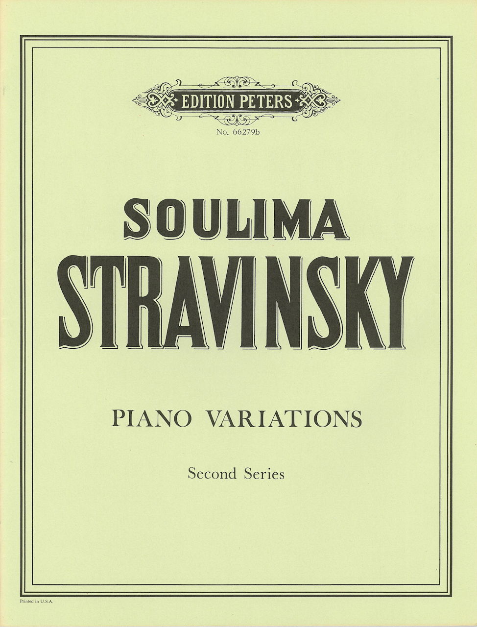 Stravinsky,S., Piano Variations 2nd Ser. (Peters)