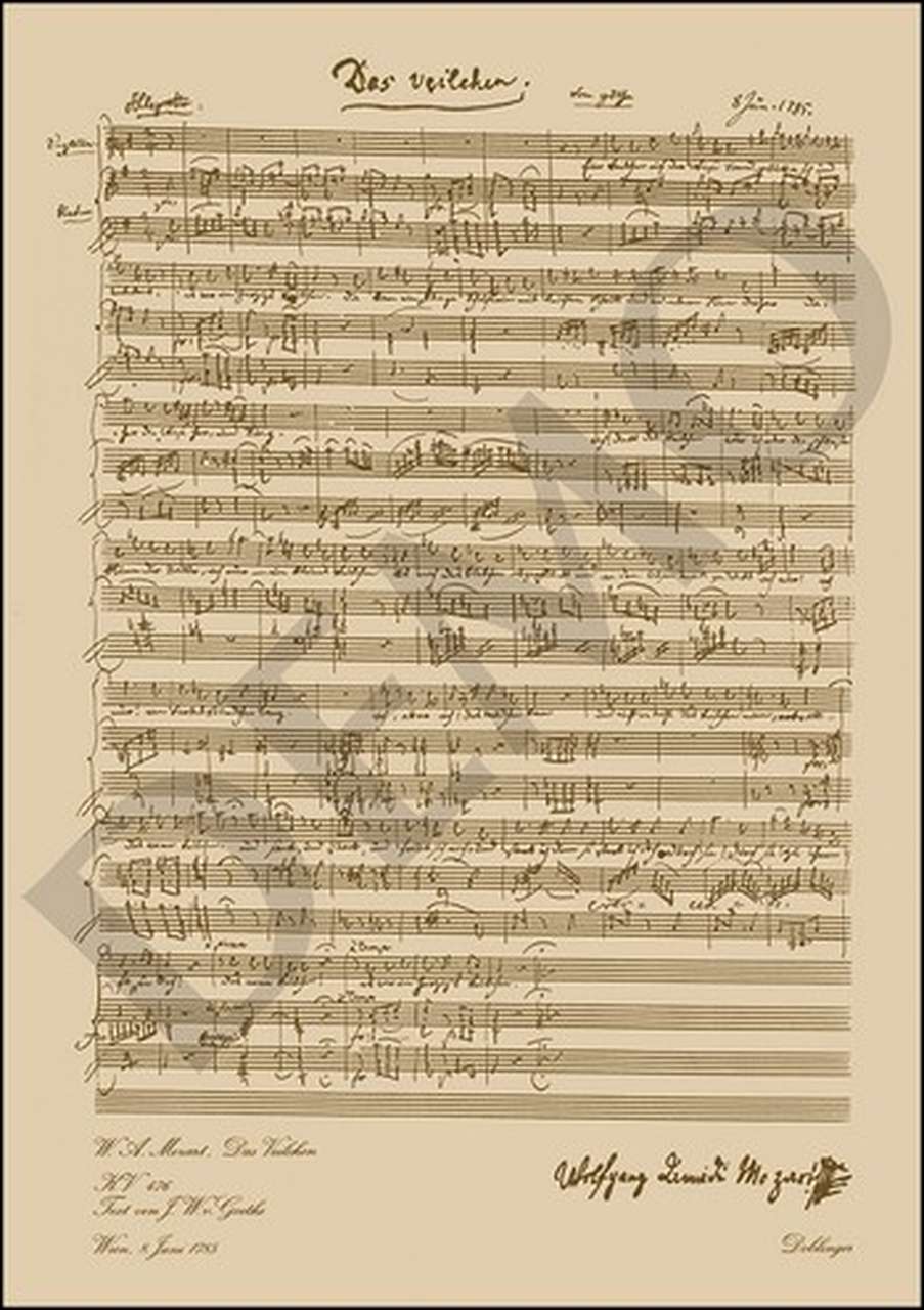 Mozart, Das Veilchen, KV 476: Facsimile (Doblinger)