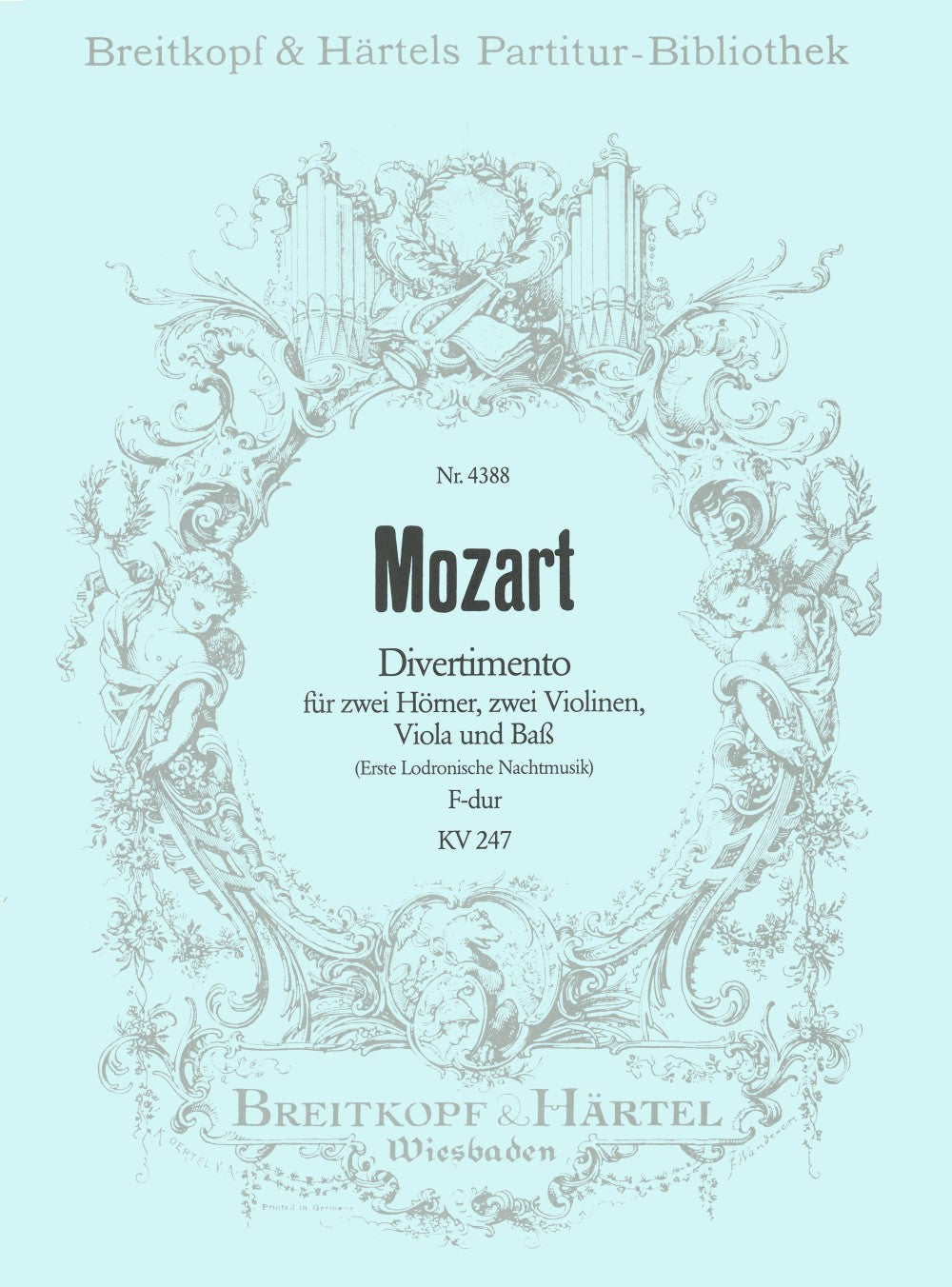 Mozart, Divertimento KV 247 in F (Breitkopf)