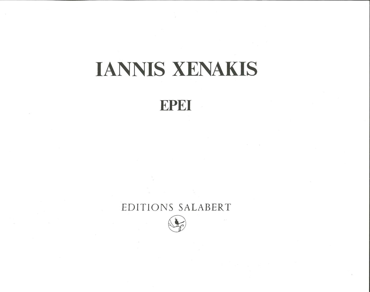 Xenakis, Epei (Salabert)
