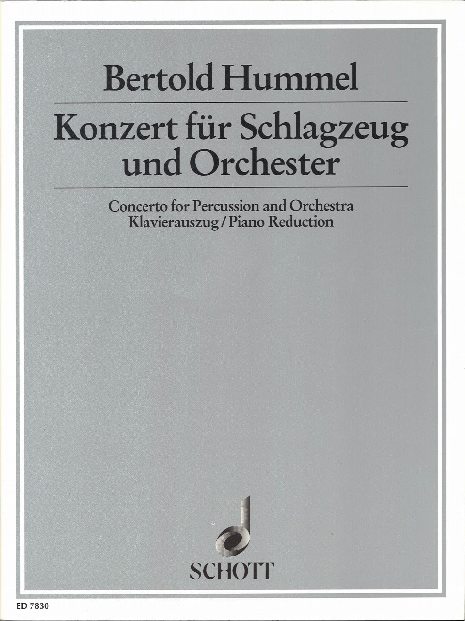 Hummel,B., Concerto op.70 (Schott)